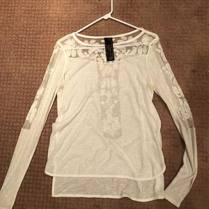 Free People romantics sheer panel top